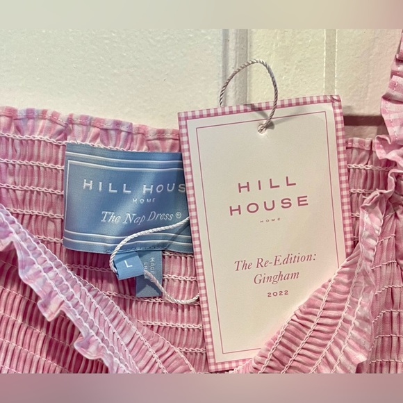 Hill House Home | The Athena Nap Dress | Size L | Bubblegum Gingham | NWT - Picture 6 of 6